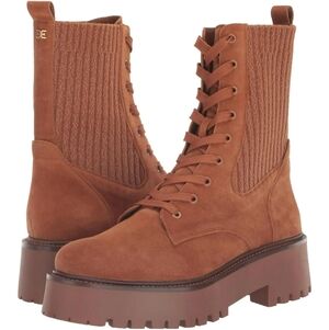 Suede Lace-Up Combat Boots